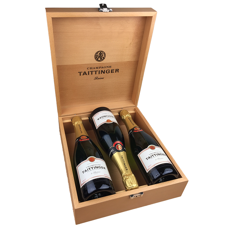 Buy 3 x Taittinger Brut NV 75cl Champagne in Taittinger Treble Gift Box